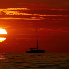 Realistic - Sailing at Sunset - Mary Johnson